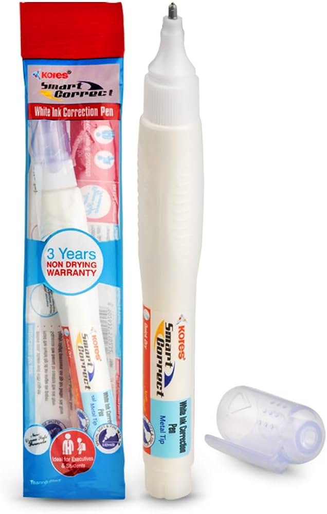 KORES 3ML SMART WHITE INK CORRECTION PEN PACK OF 20